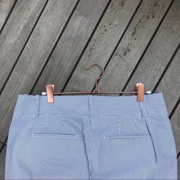 ANN TAYLOR FACTORY Blue Striped Dress Pants - Picture 6 of 8